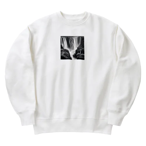 有名な観光スポットイメージ画像：ヴィクトリア滝（ザンビア、ジンバブエ） Heavyweight Crew Neck Sweatshirt