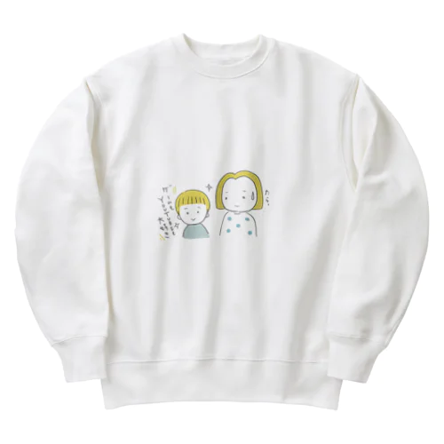 ワンオペママの悩み Heavyweight Crew Neck Sweatshirt