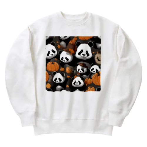 【ハロウィン】パンダ達 Heavyweight Crew Neck Sweatshirt