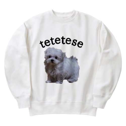 ててちーずisマルチーズ Heavyweight Crew Neck Sweatshirt
