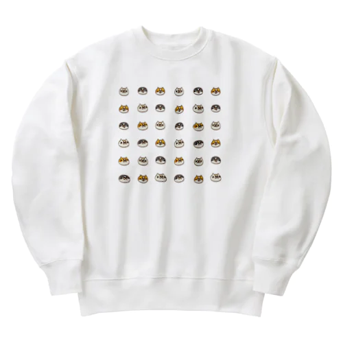 にゃーにゃー言いたいにゃーパターン Heavyweight Crew Neck Sweatshirt