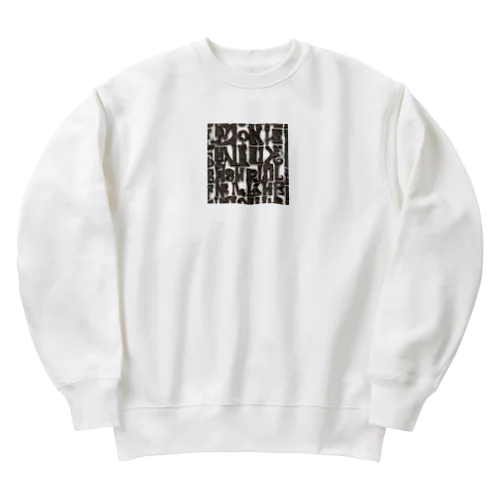 英語の文字グッズ Heavyweight Crew Neck Sweatshirt