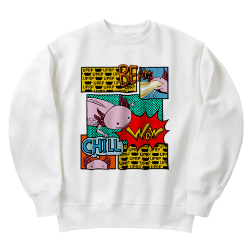 アメコミ風サラマンダー Heavyweight Crew Neck Sweatshirt