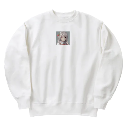 可愛いAIキャラ2 Heavyweight Crew Neck Sweatshirt