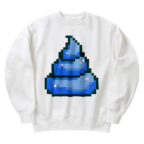 うんち（ブルー）| Poop (blue) Heavyweight Crew Neck Sweatshirt