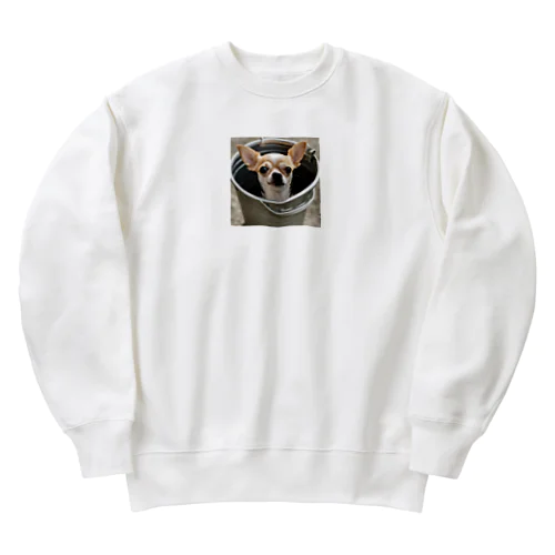 バケツに入ったチワワ Heavyweight Crew Neck Sweatshirt