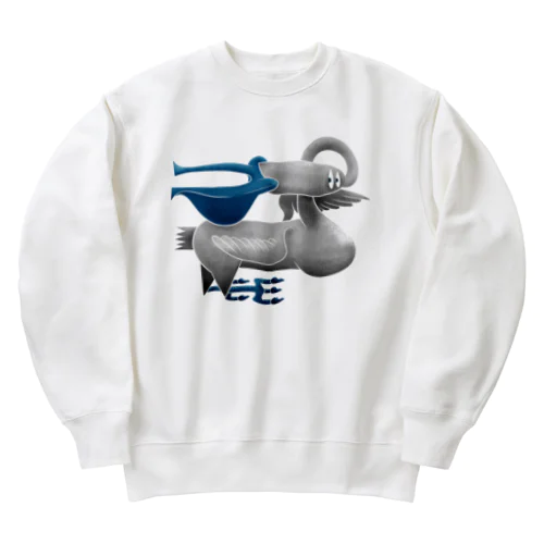首の長い鳥 Heavyweight Crew Neck Sweatshirt