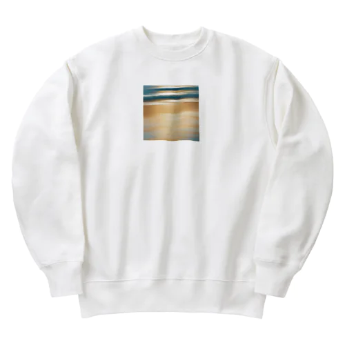 海岸線のイラストグッズ Heavyweight Crew Neck Sweatshirt