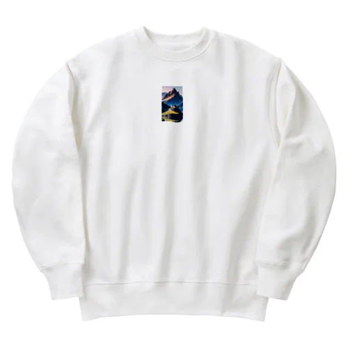 風景6山 Heavyweight Crew Neck Sweatshirt