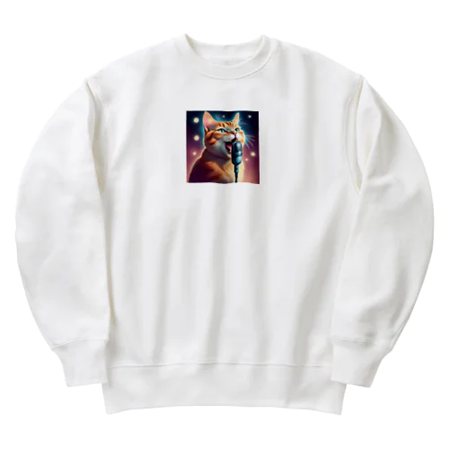 良い声の猫 Heavyweight Crew Neck Sweatshirt