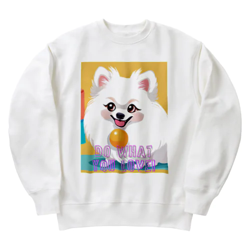 清楚系白ポメ　ポメ子 Heavyweight Crew Neck Sweatshirt