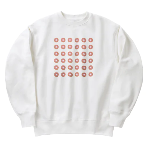 ストロベリーチョコレートドーナツ作りました Heavyweight Crew Neck Sweatshirt