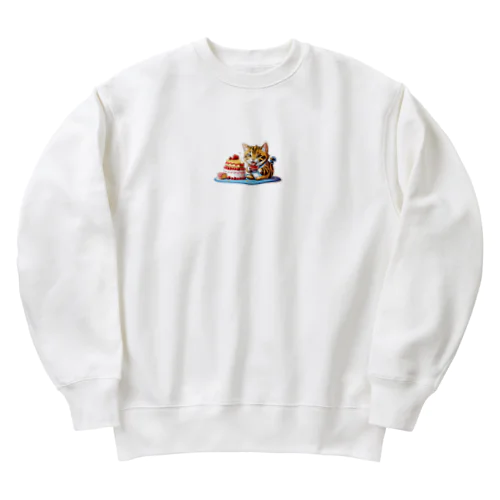 ぱくぱくネコちゃん Heavyweight Crew Neck Sweatshirt