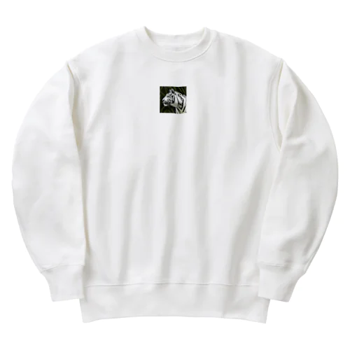 白いトラ Heavyweight Crew Neck Sweatshirt