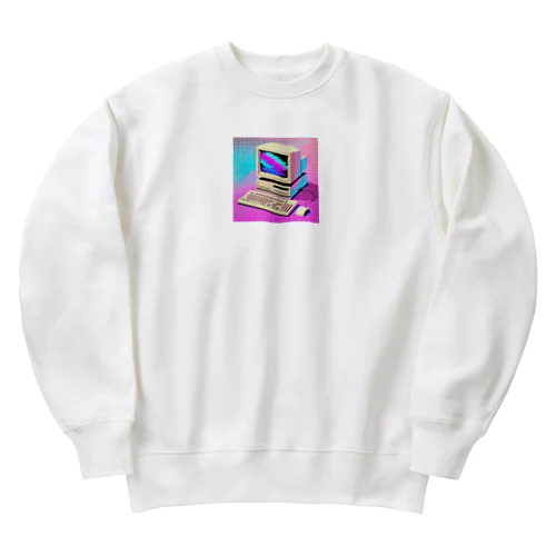 懐かしい90年代のコンピューター Heavyweight Crew Neck Sweatshirt