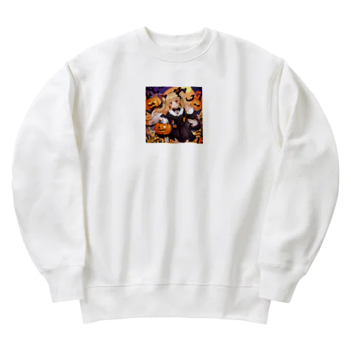 ハロウィンマジック★チワワ魔女のひらめき Heavyweight Crew Neck Sweatshirt