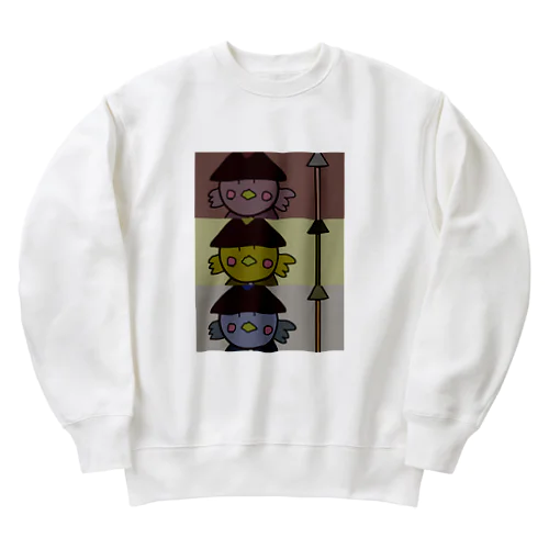 ピヨ槍兵3人組 Heavyweight Crew Neck Sweatshirt