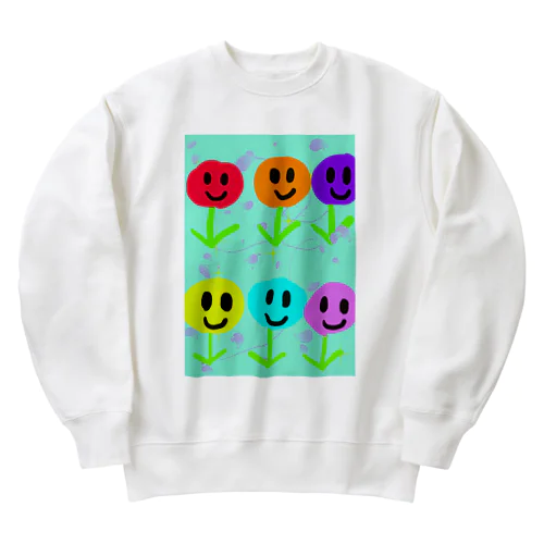 ニコニコ花 Heavyweight Crew Neck Sweatshirt