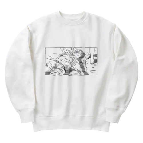 戦いの後のおじさん Heavyweight Crew Neck Sweatshirt