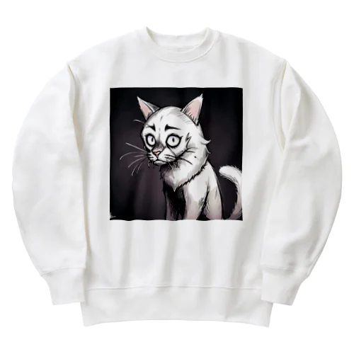 White CAT Heavyweight Crew Neck Sweatshirt