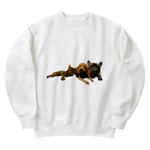 トイプードル＆フレンチブルドッグ＆ベンガル Heavyweight Crew Neck Sweatshirt