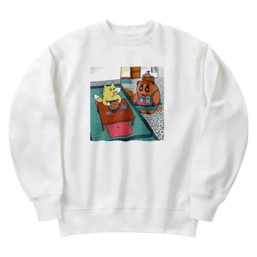 お冷もどうぞムジナ Heavyweight Crew Neck Sweatshirt