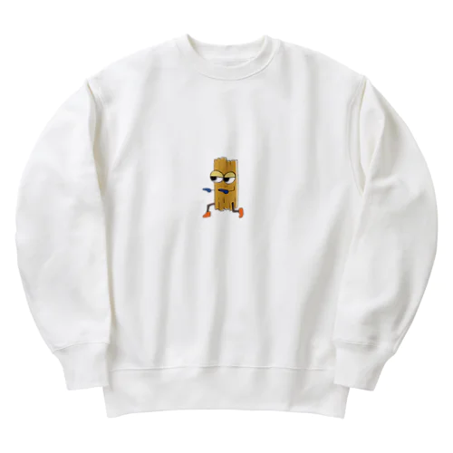 おかきくん（白） Heavyweight Crew Neck Sweatshirt