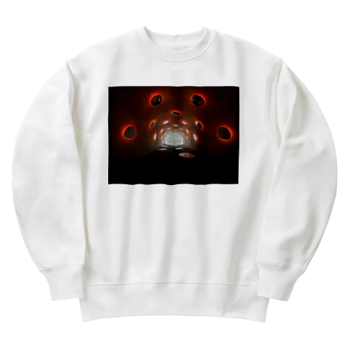 日本三大渓谷「清津峡」トンネル　“しずく” (火) Heavyweight Crew Neck Sweatshirt