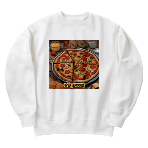 PIZZA好きです。 Heavyweight Crew Neck Sweatshirt