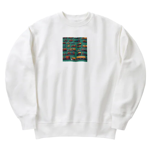 はたらくくるまドット絵 Heavyweight Crew Neck Sweatshirt