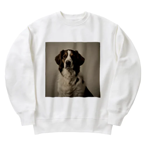 犬dog picture Heavyweight Crew Neck Sweatshirt