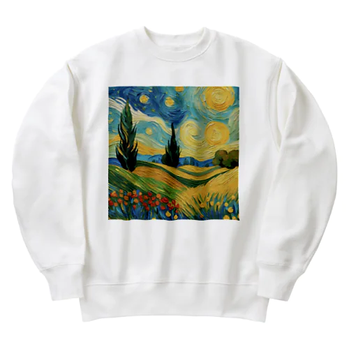 星の見える草原 Heavyweight Crew Neck Sweatshirt