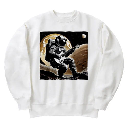 月面のギタリスト Heavyweight Crew Neck Sweatshirt