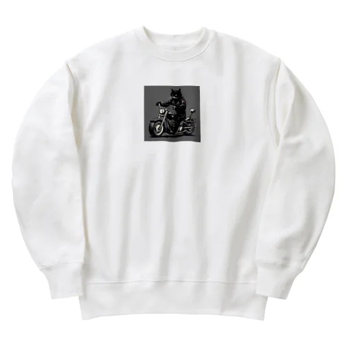 ワイルド黒猫 Heavyweight Crew Neck Sweatshirt