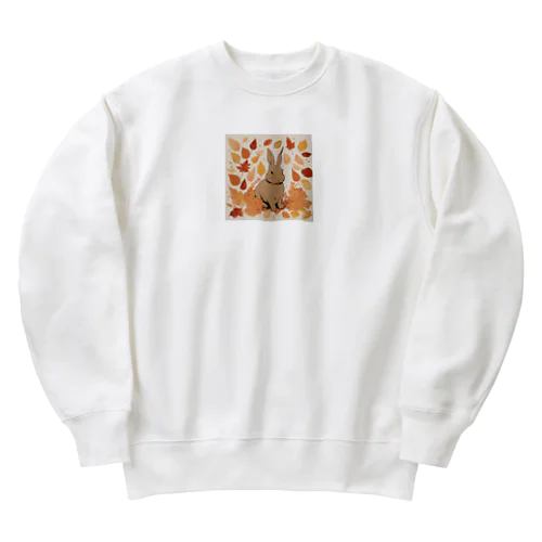 紅葉とうさぎ🐰 Heavyweight Crew Neck Sweatshirt