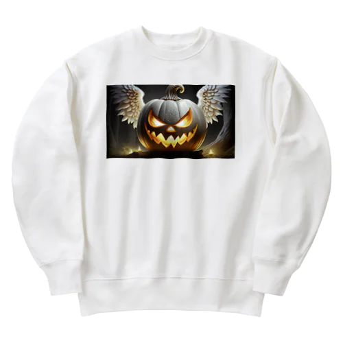 白いジャックオーランタン Heavyweight Crew Neck Sweatshirt