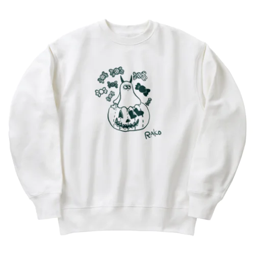 ハロウィンが待ち遠しいオバケ Heavyweight Crew Neck Sweatshirt