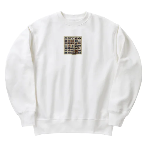 レトロカメラ　ドット絵 Heavyweight Crew Neck Sweatshirt