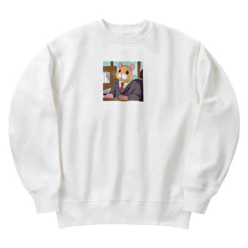 権利を主張する前に責務を果たしなさい Heavyweight Crew Neck Sweatshirt