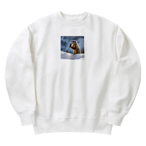 歌うマーモット Heavyweight Crew Neck Sweatshirt