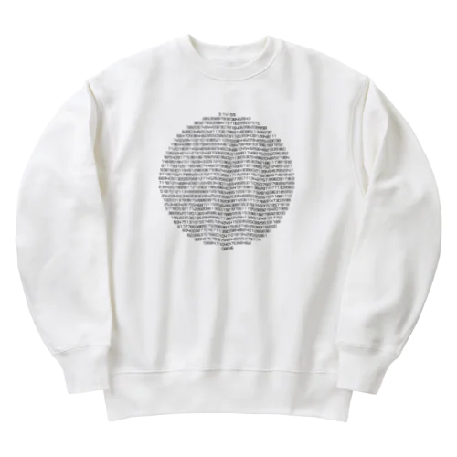 円周率 Heavyweight Crew Neck Sweatshirt