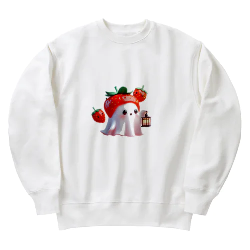 可愛いおばけ『イチゴおばけのケケくん』 Heavyweight Crew Neck Sweatshirt