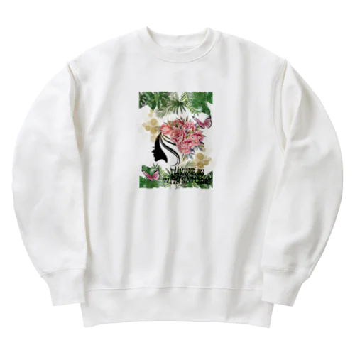 LIVING IN HARMONY WITH NATURE Heavyweight Crew Neck Sweatshirt