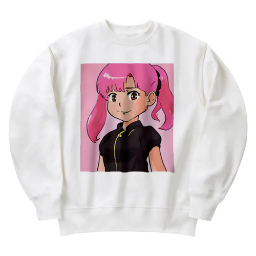 ピンク髪の女の子④ Heavyweight Crew Neck Sweatshirt