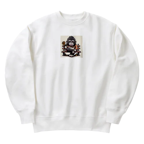 あどけないゴリラ Heavyweight Crew Neck Sweatshirt