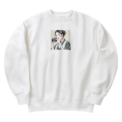 和美さん写真を撮る Heavyweight Crew Neck Sweatshirt