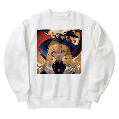 魔女イラストグッズ Heavyweight Crew Neck Sweatshirt