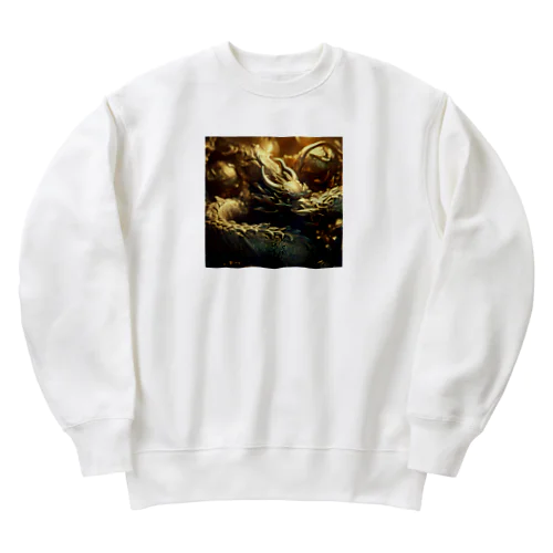 黄金の龍✨ Heavyweight Crew Neck Sweatshirt