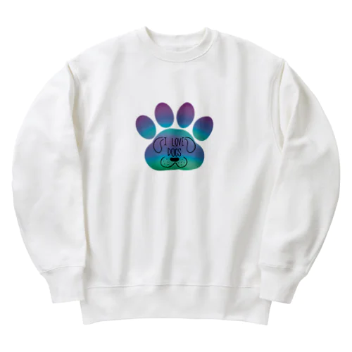 I love dogs わんちゃん好きさんへ Heavyweight Crew Neck Sweatshirt