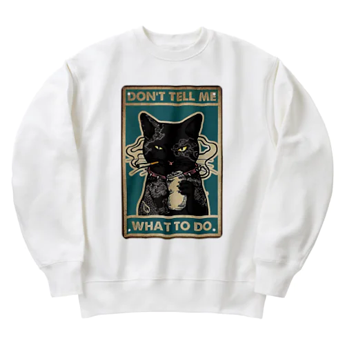 ボス猫さん Heavyweight Crew Neck Sweatshirt